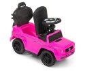 Jeździk dla Dzieci Auto Mercedes + Rączka, Klakson, Schowek G350D PINK