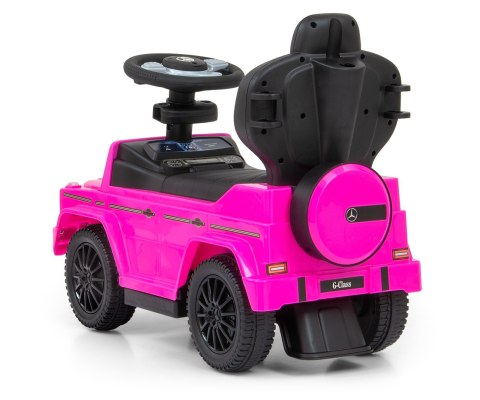 Jeździk dla Dzieci Auto Mercedes + Rączka, Klakson, Schowek G350D PINK