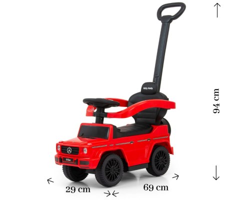 Jeździk dla Dzieci Auto Mercedes + Rączka, Klakson, Schowek G350D RED