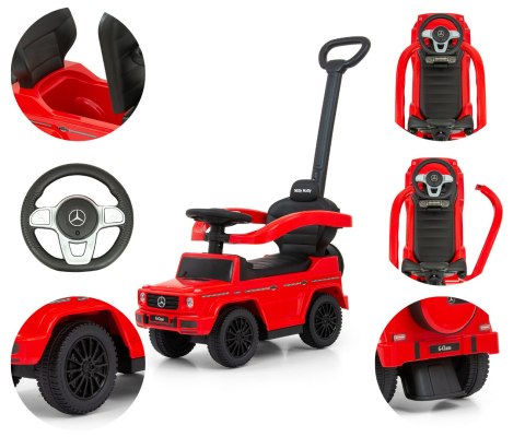 Jeździk dla Dzieci Auto Mercedes + Rączka, Klakson, Schowek G350D RED