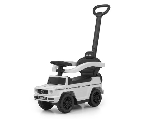 Jeździk dla Dzieci Auto Mercedes + Rączka, Klakson, Schowek G350D WHITE