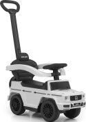 Jeździk dla Dzieci Auto Mercedes + Rączka, Klakson, Schowek G350D WHITE