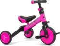 ROWEREK TRÓJKOŁOWY BIEGOWY Z PEDAŁAMI 3W1 OPTIMUS PINK PIANKOWE KOŁA 12m+