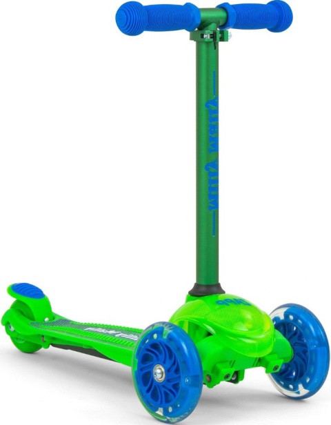 LEKKA HULAJNOGA TRÓJKOŁOWA SCOOTER ZAPP GREEN OPCJA BALANSU ŚWIECĄCE KOŁA