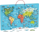 Tablica do Rysowania i Magnetyczna Mapa Świata po Angielsku 106 el Viga 2w1