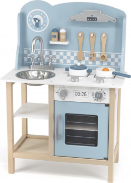 VIGA DREWNIANA KUCHNIA Z AKCESORIAMI SILVER-BLUE