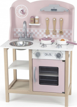 VIGA DREWNIANA KUCHNIA Z AKCESORIAMI SILVER-PINK