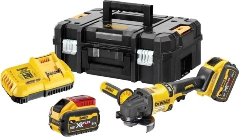 SZLIFIERKA KĄTOWA AKUMULATOROWA 125 MM FLEXVOLT 54 V 2*9.0AH DEWALT DCG418X2