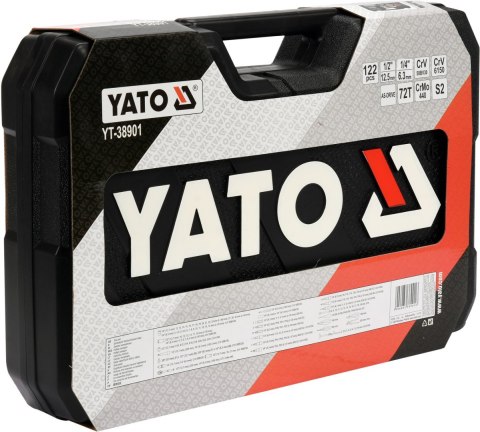 YATO YT-38901 ZESTAW NARZĘDZIOWY XXL 1/2'' 122 CZĘŚCI YATO
