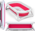 Silikonowa składana wanienka dla dzieci stabilna Aqua Pink