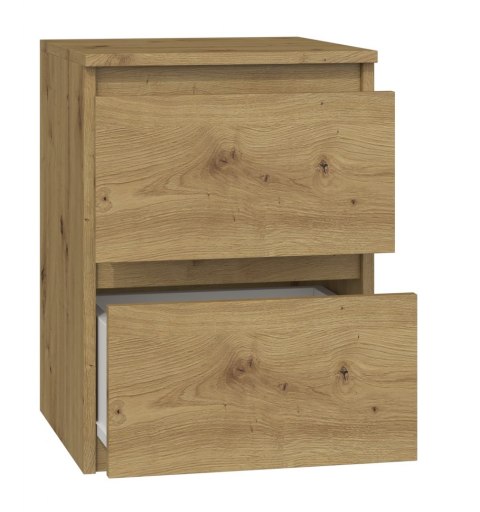 Szafka Nocna Stolik Nocny 2 Szuflady 30 cm Do Sypialni Dąb Artisan Lilia L2