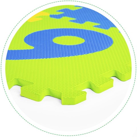 DUŻA MATA PIANKOWA EVA DLA DZIECI LITERY CYFRY PUZZLE 36 ELEMENTÓW 178X178