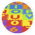 DUŻA MATA PIANKOWA EVA DLA DZIECI LITERY CYFRY PUZZLE 36 ELEMENTÓW 178X178