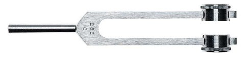 Riester Stroik z ciężarkami-5165 Stroik C-1 256 Hz aluminiowy Stroik laryngologiczny z ciężarkami