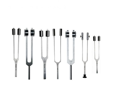 Riester Stroik z ciężarkami-5165 Stroik C-1 256 Hz aluminiowy Stroik laryngologiczny z ciężarkami