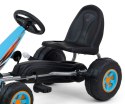 Gokart na Pedały Piankowe koła Hamulec ręczny Viper 87cm Lekki Mocny dla Dzieci BLUE