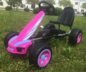 Gokart na Pedały Piankowe koła Hamulec ręczny Viper 87cm Lekki Mocny dla Dzieci PINK