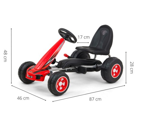 Gokart Pedały Piankowe koła Hamulec ręczny Viper Lekki Mocny dla Dzieci 87c