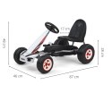Gokart na Pedały Piankowe koła Hamulec ręczny Viper 87cm Lekki Mocny dla Dzieci WHITE