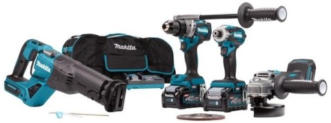 MAKITA ZESTAW ELEKTRONARZĘDZI 40V XGT DF001G+TD001G+GA005G+JR001G 2*4.0AH