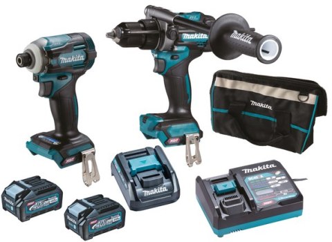 MAKITA ZESTAW ELEKTRONARZĘDZI COMBO 40V XGT HP001G+TD001G 2*4.0AH TORBA