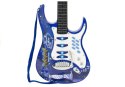 GITARA ELEKTRYCZNA STRUNY MIKROFON WZMACNIACZ NIEBIESKA