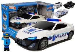 AUTO POLICYJNE SCHOWEK GARAŻ 2W1 POLICJANT MAŁE AUTKA DŹWIĘK ŚWIATŁA