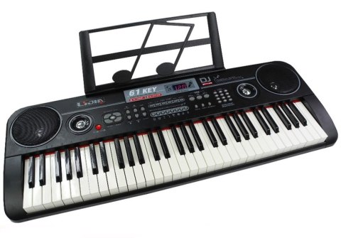 KEYBOARD ORGANY 328-06 MIKROFON ZASILACZ CZARNY