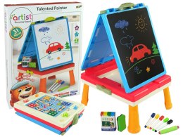 TABLICA 3W1 MAGNETYCZNO -KREDOWA, STOLIK DO GIER NIEBIESKA
