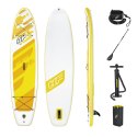 DMUCHANA DESKA + WIOSŁO 320x76x12 CM DESKA SUP HYDRO-FORCE ŻÓŁTA BESTWAY 65348