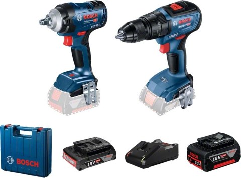 BOSCH ZESTAW ELEKTRONARZĘDZI GDS18V-400 + GSB18V-50 1*2.0AH+1*5.0AH