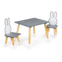 STÓŁ STOLIK +2 KRZESŁA MEBLE DLA DZIECI ZESTAW ECOTOYS