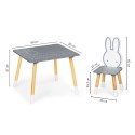 STÓŁ STOLIK +2 KRZESŁA MEBLE DLA DZIECI ZESTAW ECOTOYS