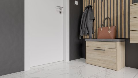 Szafka Na Buty Z Siedziskiem Sonoma 60x35x49cm Do Przedpokoju Milos Mini