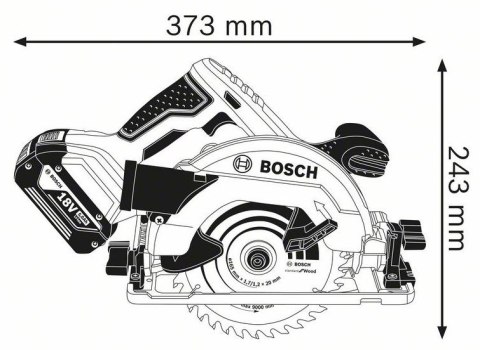 BOSCH PILARKA TARCZOWA GKS 18 V-57G 3400 OBR TARCZA 165 MM 4,1KG