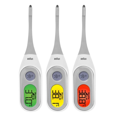 TERMOMETR ELEKTRONICZNY BRAUN PRT2000 8 SEK Z ELASTYCZNĄ KOŃCÓWKĄ I AGE PRECISION