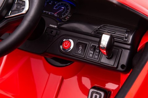 AUTO NA AKUMULATOR MP3 SKÓRA PILOT EVA BMW M5 Z PLATFORMĄ CZERWONE LAKIEROWANE