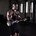 GSL-40 SZTANGA GRYF STAŁY ŁAMANY GUMOWANY 40 KG HMS