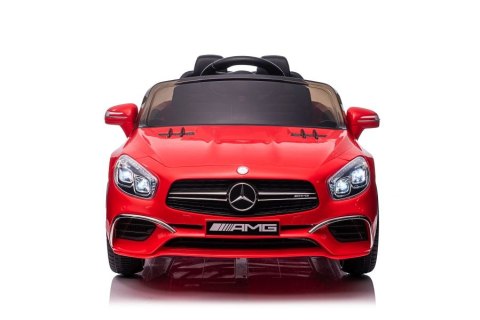 AUTO NA AKUMULATOR MP3 SKÓRA PILOT EVA MERCEDES SL65 S CZERWONY LAKIEROWANY