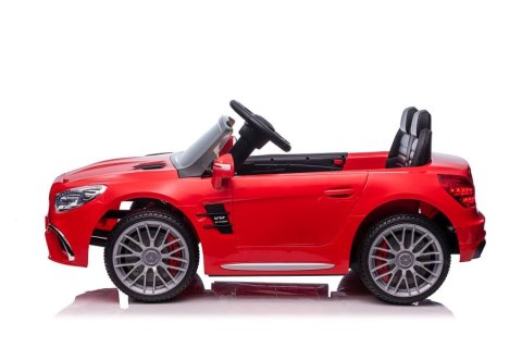 AUTO NA AKUMULATOR MP3 SKÓRA PILOT EVA MERCEDES SL65 S CZERWONY LAKIEROWANY