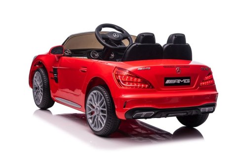AUTO NA AKUMULATOR MP3 SKÓRA PILOT EVA MERCEDES SL65 S CZERWONY LAKIEROWANY