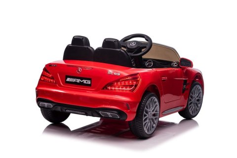 AUTO NA AKUMULATOR MP3 SKÓRA PILOT EVA MERCEDES SL65 S CZERWONY LAKIEROWANY