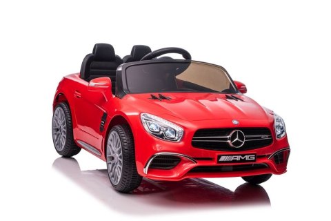 AUTO NA AKUMULATOR MP3 SKÓRA PILOT EVA MERCEDES SL65 S CZERWONY LAKIEROWANY