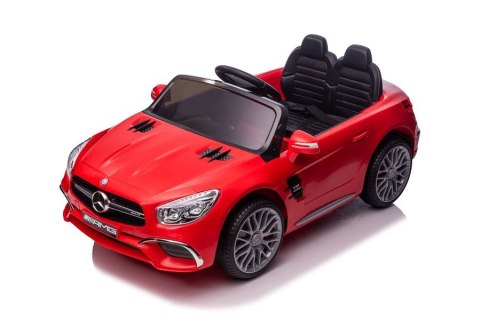 AUTO NA AKUMULATOR MP3 SKÓRA PILOT EVA MERCEDES SL65 S CZERWONY LAKIEROWANY