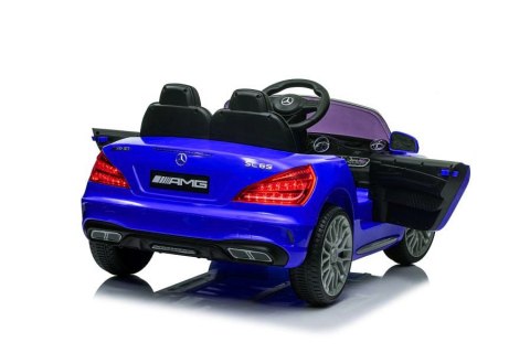 AUTO NA AKUMULATOR MP3 SKÓRA PILOT EVA MERCEDES SL65 S NIEBIESKI LAKIEROWANY