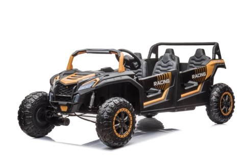 AUTO NA AKUMULATOR MP3 SKÓRA EVA BUGGY 4X150W 24V DO 120KG ZŁOTY