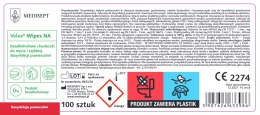 MEDISEPT VELOX WIPES NA CHUSTECZKI DO DEZYNFEKCJI BEZ ALKOHOLU PUSZKA