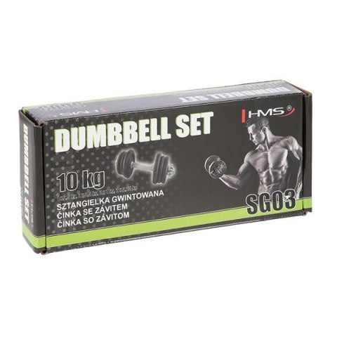 SZTANGIELKA HANTLA Z GWINTEM 10 KG HMS SG03