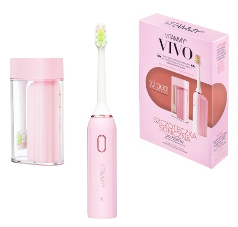 VITAMMY VIVO pink Szczoteczka soniczna z etui / różowy