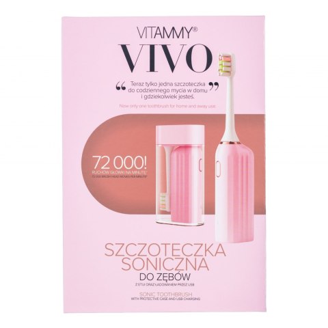 VITAMMY VIVO pink Szczoteczka soniczna z etui / różowy